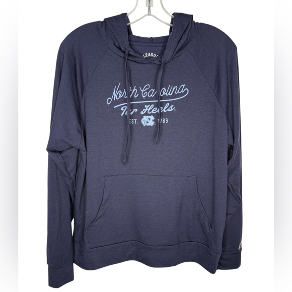 League 91 UNC Tar Heels All Day Hood Navy Blue Sample Hoodie Sz Medium - Picture 1 of 10